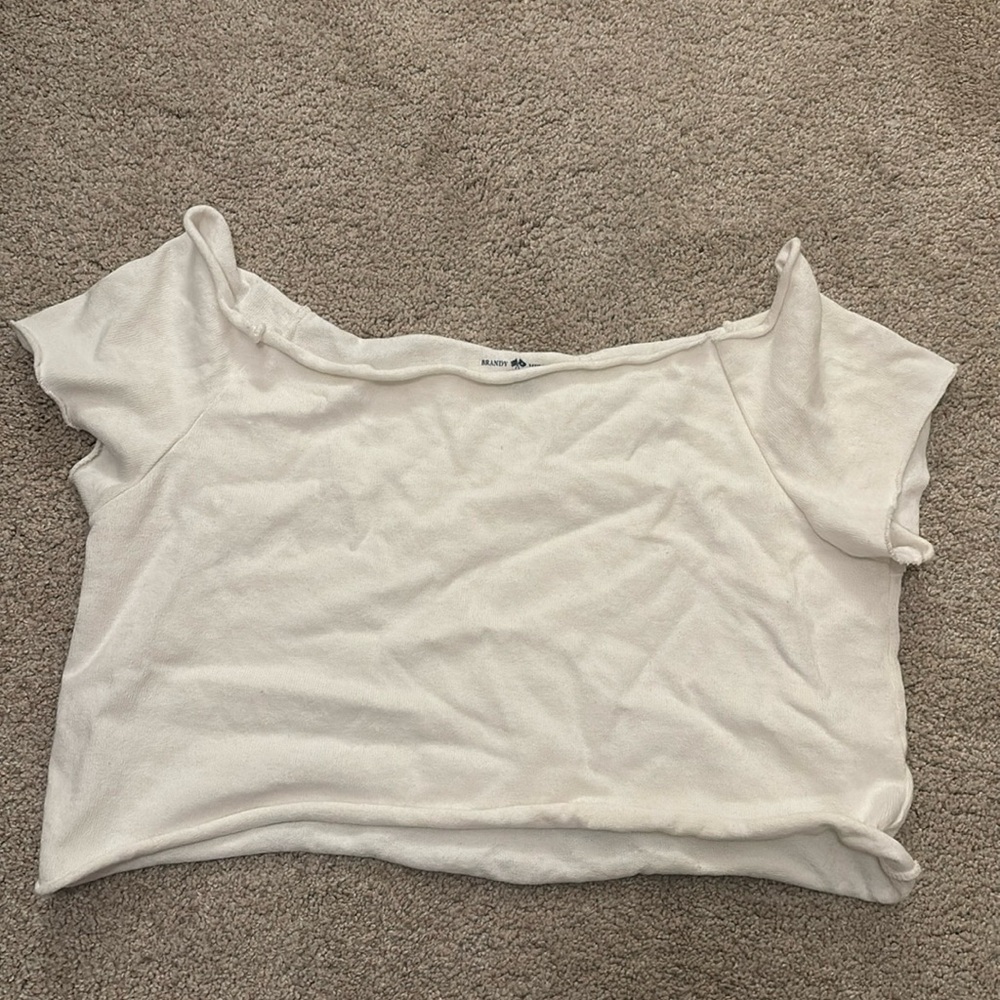 Brandy off the shoulder crop top